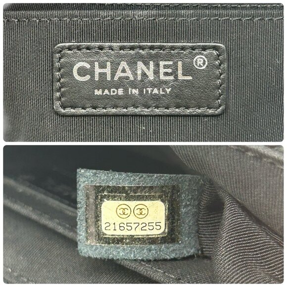 CHANEL CC Mark Logo Shoulder Bag Crossbody Turnlock Chain Leather Black [105803] - Picture 14 of 14